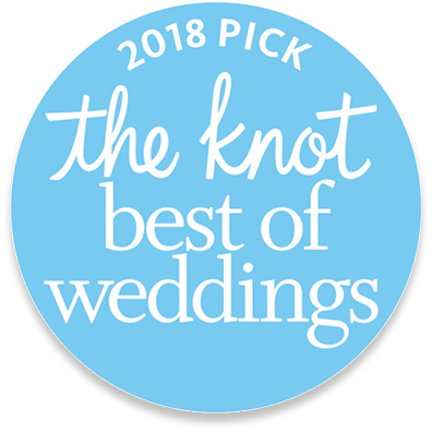 A light blue circular badge with white text that reads 2018 Pick the Knot Best of Weddings, highlighting Heitman House as the best Fort Myers wedding venue. A light blue circular badge with white text that reads 2018 Pick the Knot Best of Weddings, highlighting Heitman House as the best Fort Myers wedding venue.